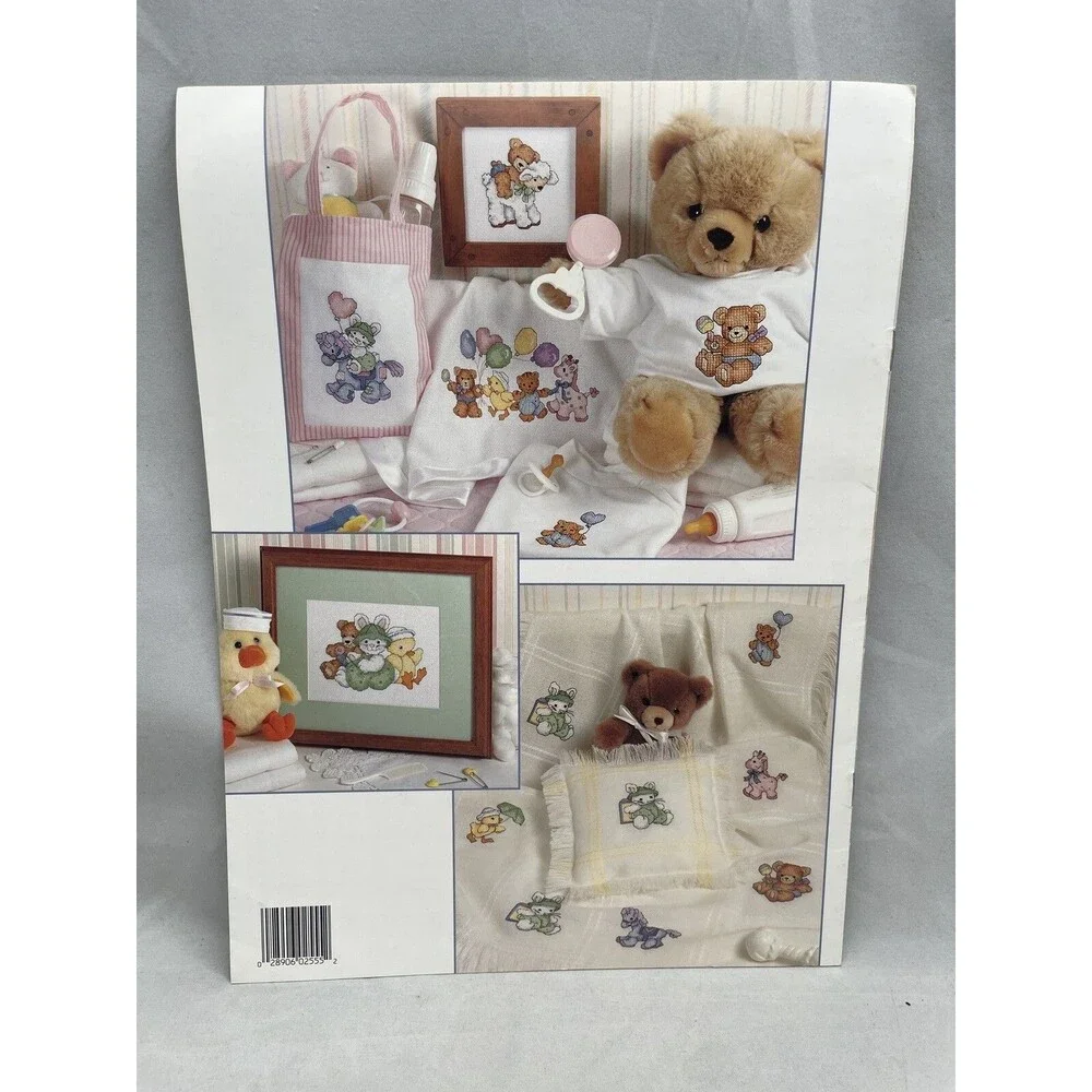 Leisure Arts Baby's Buddies Book 2 Counted Cross Stitch Booklet 2555 Bunny Duck